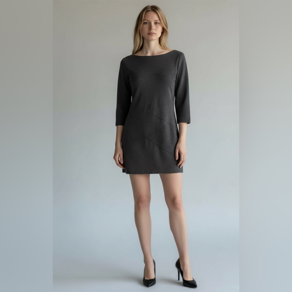 White House Black Market Charcoal Gray Mini Dress
